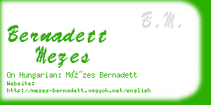 bernadett mezes business card